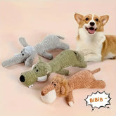 1/3 Pcs Large Dog Toy Bite-Resistant Sound Plush Toy Lion Wolf Elephant Cartoon Pet Toy Squeaky Dog Toy For Small & Medium Dogs