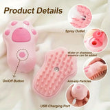 3 in 1 Cat Dog Steamy Brush Steam Brush Electric Sprayer Pet Hair Removal Combs for Massage Pet Grooming Brush Supplies