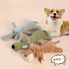 1/3 Pcs Large Dog Toy Bite-Resistant Sound Plush Toy Lion Wolf Elephant Cartoon Pet Toy Squeaky Dog Toy For Small & Medium Dogs