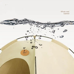 Foldable Pet Tent with Removable Mat | 4-Season Waterproof Outdoor Cat&Dog House | Portable Travel Bed for Camping/Hiking | Brea