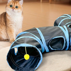 Cat Tunnel Three Ways Foldable Cat Tunnel Pet Supplies Cat Y Pass Play Tunnel Breathable Drill Barrel Kitty Interactive Fun Toy