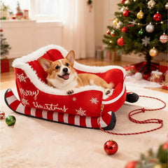 Christmas Winter Warm Pet Nest Cat House Washable Detachable Dog Cat Warm Sleeper Nest Suitable Christmas Day Style Pet Supplies