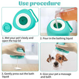 Pet Dog Shampoo Brush Silicone Cat Massage Comb Grooming Scrubber for Bathing Short Hair Soft Puppy Clean Brush Dog Bath Brush
