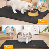 Waterproof Cat Litter Mat withTrapping Grids, 2-Layer Non-Slip Pet Pad for Litter Boxes  Extra Large Washable Floor Protector