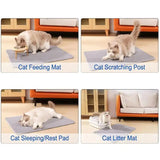 Waterproof Cat Litter Mat withTrapping Grids, 2-Layer Non-Slip Pet Pad for Litter Boxes  Extra Large Washable Floor Protector