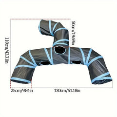 Cat Tunnel Three Ways Foldable Cat Tunnel Pet Supplies Cat Y Pass Play Tunnel Breathable Drill Barrel Kitty Interactive Fun Toy