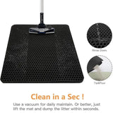 Waterproof Cat Litter Mat withTrapping Grids, 2-Layer Non-Slip Pet Pad for Litter Boxes  Extra Large Washable Floor Protector