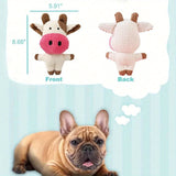 Fun Pet Toy Pet Cow Shape Corduroy Chew Toy For Dogs Puppy Squeaker Squeaky Plush Bone Molar Dog Toy Pet Training Dog Accessory
