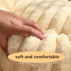 50-90cm Round Pet Bed Imitation rabbit fur for Dog Bed Super Soft Cat Bed Long Plush Dog House with Anti Slip Bottom for Cat Dog