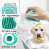 Pet Dog Shampoo Brush Silicone Cat Massage Comb Grooming Scrubber for Bathing Short Hair Soft Puppy Clean Brush Dog Bath Brush
