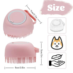 Pet Dog Shampoo Brush Silicone Cat Massage Comb Grooming Scrubber for Bathing Short Hair Soft Puppy Clean Brush Dog Bath Brush