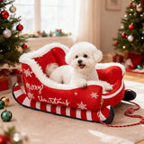 Christmas Winter Warm Pet Nest Cat House Washable Detachable Dog Cat Warm Sleeper Nest Suitable Christmas Day Style Pet Supplies
