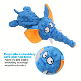 Plush Raw Dog Toys Squeak Elephant Shell Durable Toy Dogs Chew Interactive Indestructible Dog Sound Toy for Small Large Dogs
