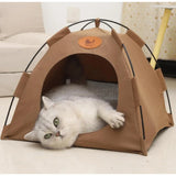 Foldable Pet Tent with Removable Mat | 4-Season Waterproof Outdoor Cat&Dog House | Portable Travel Bed for Camping/Hiking | Brea