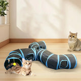 Cat Tunnel Three Ways Foldable Cat Tunnel Pet Supplies Cat Y Pass Play Tunnel Breathable Drill Barrel Kitty Interactive Fun Toy