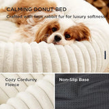 50-90cm Round Pet Bed Imitation rabbit fur for Dog Bed Super Soft Cat Bed Long Plush Dog House with Anti Slip Bottom for Cat Dog