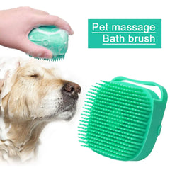 Pet Dog Shampoo Brush Silicone Cat Massage Comb Grooming Scrubber for Bathing Short Hair Soft Puppy Clean Brush Dog Bath Brush
