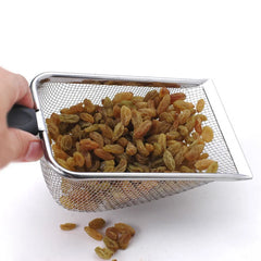 Stainless Steel Cat Litter Scoop, 10 Holes Heavy Duty Sifter Shovel for Clumping Kitty Litter, Durable Easy Clean Pet Sand Scoop