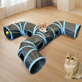 Cat Tunnel Three Ways Foldable Cat Tunnel Pet Supplies Cat Y Pass Play Tunnel Breathable Drill Barrel Kitty Interactive Fun Toy