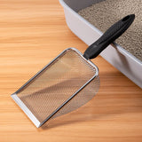 Stainless Steel Cat Litter Scoop, 10 Holes Heavy Duty Sifter Shovel for Clumping Kitty Litter, Durable Easy Clean Pet Sand Scoop