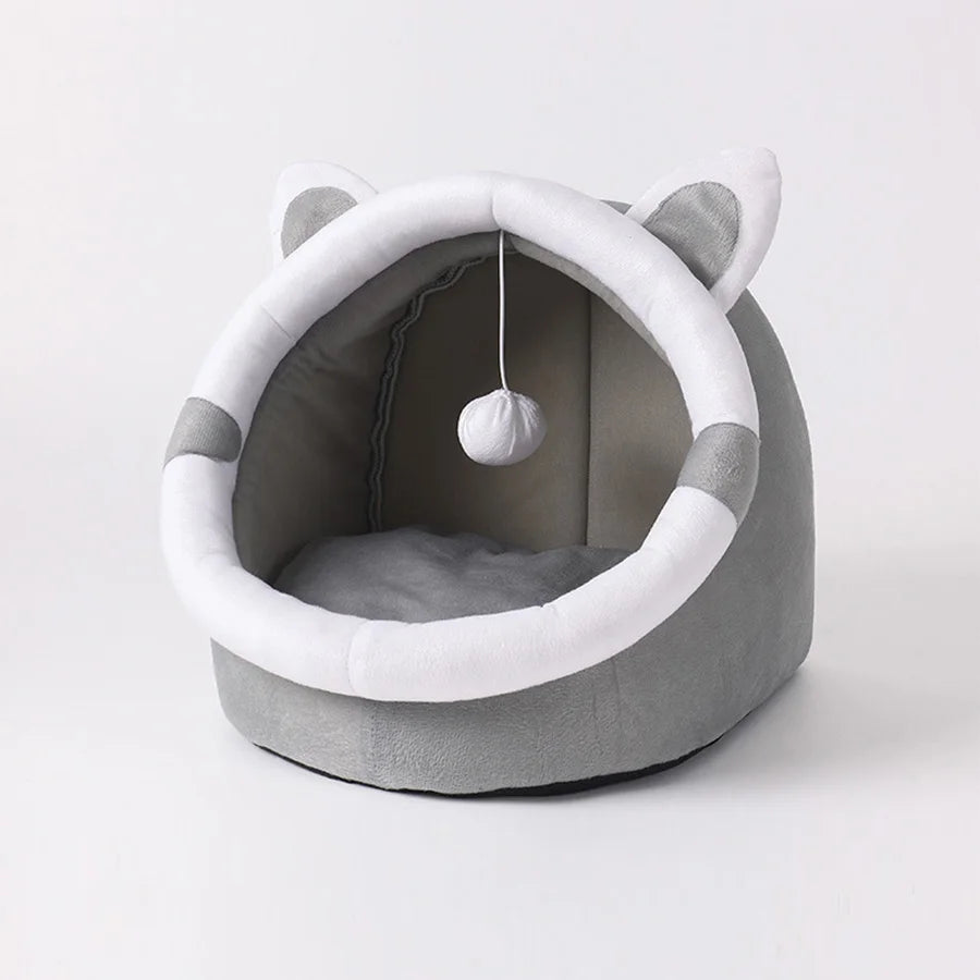 Cute Cat Bed Pet House Kitten Lounger Cushion Washable Puppy Basket Mat Soft Mat Bag Cave Cats Bed for Cats House Bed Supplies