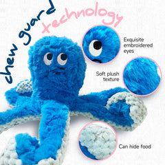 Octopus Pet Plush Toy Cat Dog Squeaker Squeaky Octopus Toy Bite Resistant Puppy Interactive Training Teeth Cleaning Chew Toys