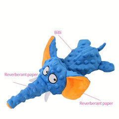 Plush Raw Dog Toys Squeak Elephant Shell Durable Toy Dogs Chew Interactive Indestructible Dog Sound Toy for Small Large Dogs