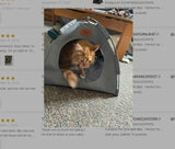 Foldable Pet Tent with Removable Mat | 4-Season Waterproof Outdoor Cat&Dog House | Portable Travel Bed for Camping/Hiking | Brea
