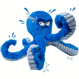 Octopus Pet Plush Toy Cat Dog Squeaker Squeaky Octopus Toy Bite Resistant Puppy Interactive Training Teeth Cleaning Chew Toys