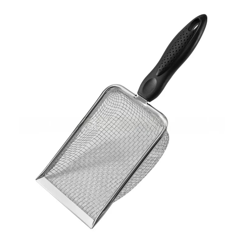 Stainless Steel Cat Litter Scoop, 10 Holes Heavy Duty Sifter Shovel for Clumping Kitty Litter, Durable Easy Clean Pet Sand Scoop