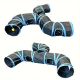 Cat Tunnel Three Ways Foldable Cat Tunnel Pet Supplies Cat Y Pass Play Tunnel Breathable Drill Barrel Kitty Interactive Fun Toy