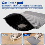 Waterproof Cat Litter Mat withTrapping Grids, 2-Layer Non-Slip Pet Pad for Litter Boxes  Extra Large Washable Floor Protector