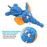 Plush Raw Dog Toys Squeak Elephant Shell Durable Toy Dogs Chew Interactive Indestructible Dog Sound Toy for Small Large Dogs