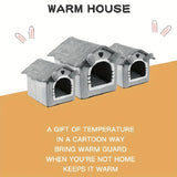 Foldable Cat House Bed - Removable & Washable - Indoor Pet Sleeping Kennel - Cozy Nest with Cute Little Ears for Small Pets